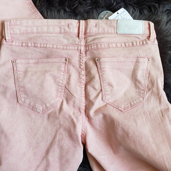 Stradivarius Barbie Pink Wash Jeans Pants Jeggings Pockets Stretchy Skinny Sz 8 - Picture 4 of 5